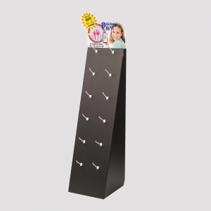 A black cardboard display stand featuring several hooks for hanging products. At the top, colorful promotional graphics and an image of a young girl announce "Balloon Alive! Bright Ideas." The packaging is complemented by a plain white background.